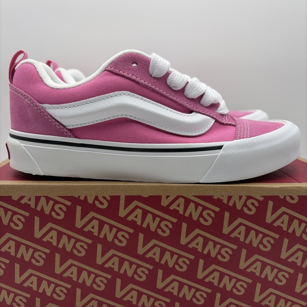 Vans Knu-Skool Pink White Women 7.5 Men 6 Sneakers VN000D6ZFRQ